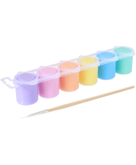 Guaša krāsas PRIMO, 6 pasteļu krāsas x 25 ml, ar otu