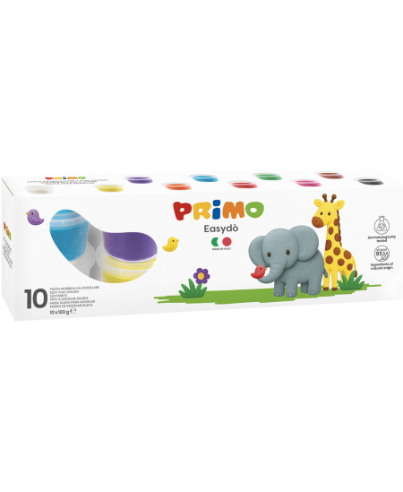 Modelēšanas masa PRIMO, 10 krāsas x 100 g