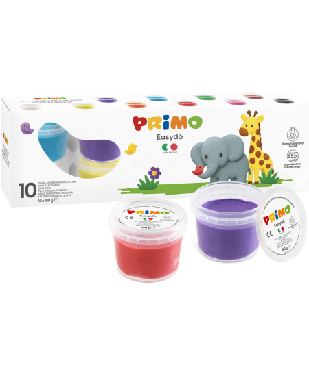 Modelēšanas masa PRIMO, 10 krāsas x 100 g