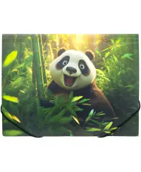 Mape ar gumiju PANTA PLAST Panda, plastmasas, A4
