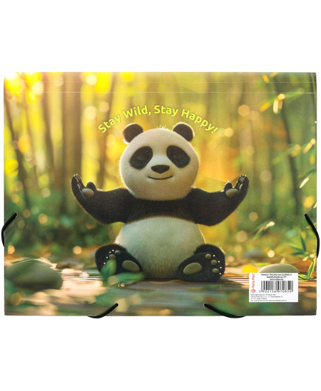 Mape ar gumiju PANTA PLAST Panda, plastmasas, A4