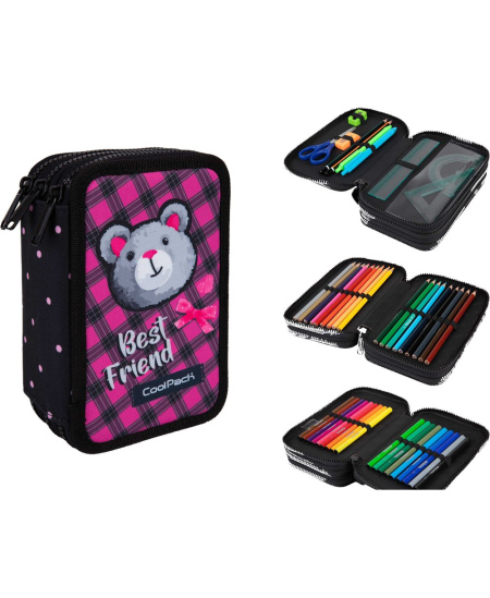 Penālis COOLPACK Buddy, trīs nodalījumu, piepildīts