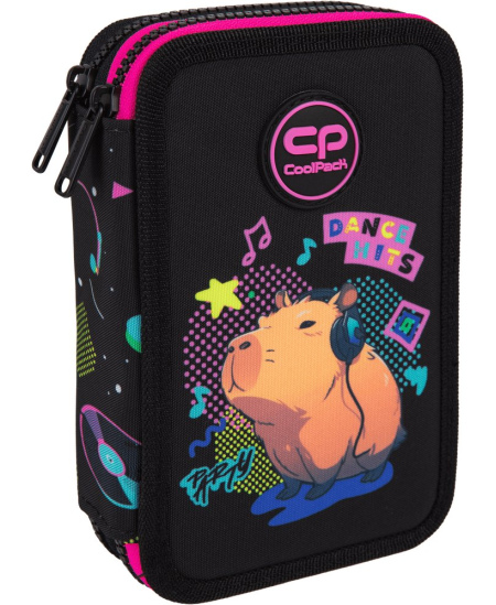 Penālis COOLPACK Capybara Music, divu nodalījumu, piepildīts