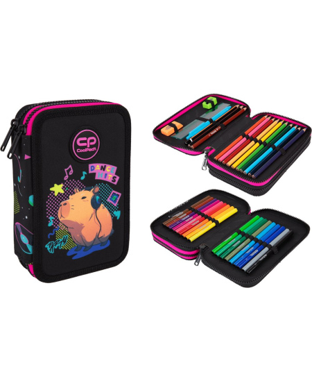 Penālis COOLPACK Capybara Music, divu nodalījumu, piepildīts