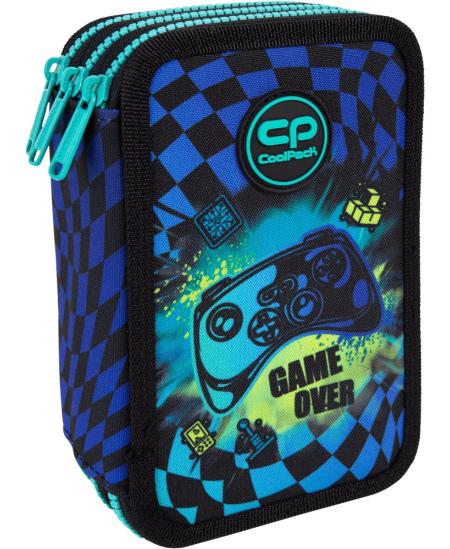 Penālis COOLPACK Gamer Chess, trīs nodalījumu, piepildīts