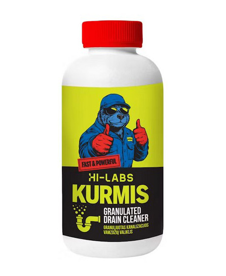 Granulēts kanalizācijas cauruļu tīrīšanas līdzeklis KURMIS, 500 g