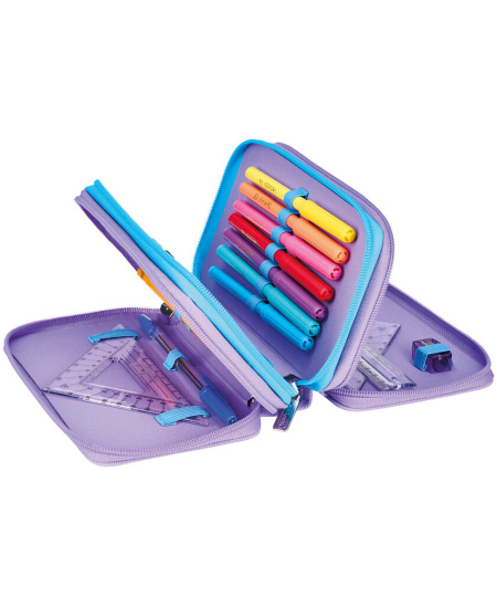 Penālis HERLITZ Little Monster, ar trim nodalījumiem, piepildīts