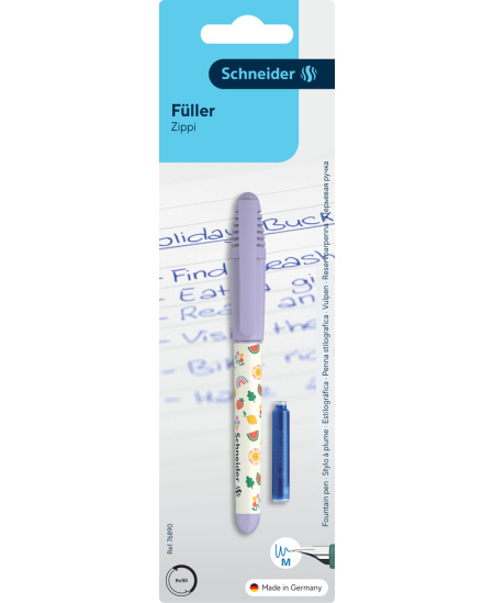 Tintes pildspalva SCHNEIDER Zippi, blisterī, dažādas krāsas