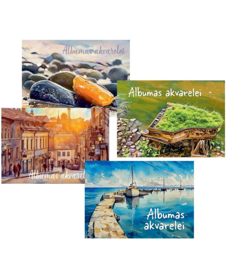 Akvareļu albums LIETUVA, A4, 200 gsm, 20 lapas