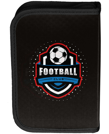 Penālis PASO Football Black, plats, ar vienu nodalījumu