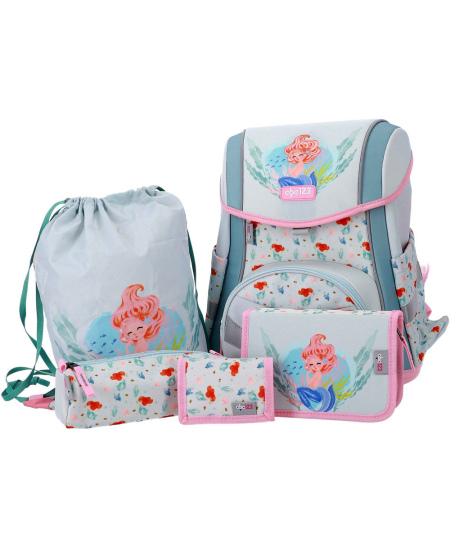 Mugursoma ar piederumiem ABC123 Ergo Premium Mermaid, 4 daļas