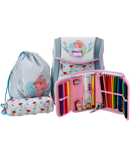 Mugursoma ar piederumiem ABC123 Ergo Premium Mermaid, 4 daļas