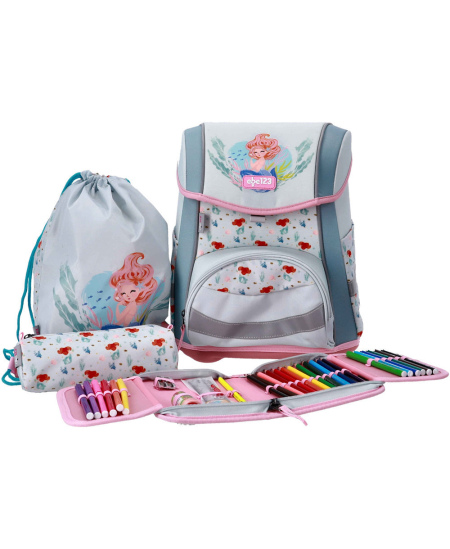 Mugursoma ar piederumiem ABC123 Ergo Premium Mermaid, 4 daļas