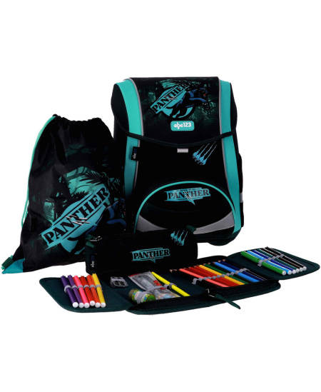 Mugursoma ar piederumiem ABC123 Ergo Premium Panther, 4 daļas