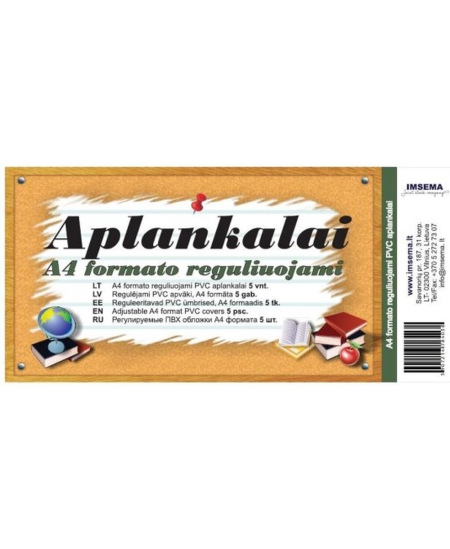 Mapes A4, regulējama izmēra, biezas, 5 gab.