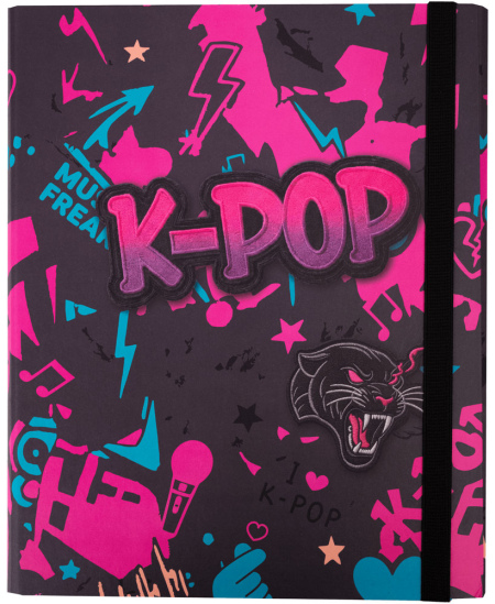 Mape ar gumiju K-POP, kartona, A4, 3 cm