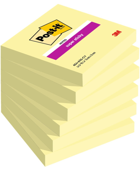 Ļoti lipīgas līmlapiņas POST-IT Super sticky, 76x76 mm, 90 lapiņas, dzeltenas