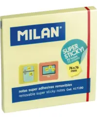 Līmlapiņas MILAN, 76 x 76 mm, 90 lapiņas, dzeltenas