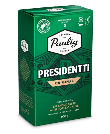 Maltā kafija PAULIG Presidentti Original, 500 g