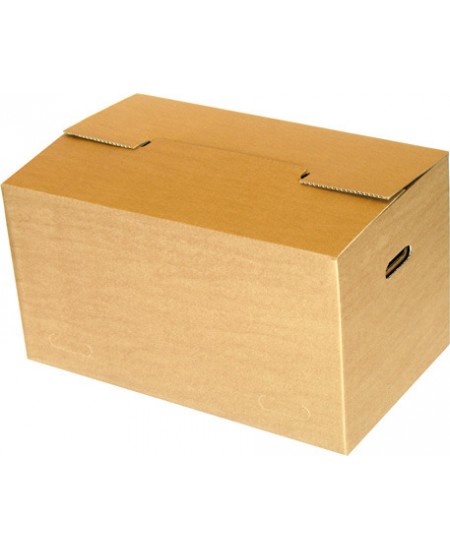 Perkraustymo dėžė su rankenomis 620x370x340 mm, rudos spalvos, 5 vnt.