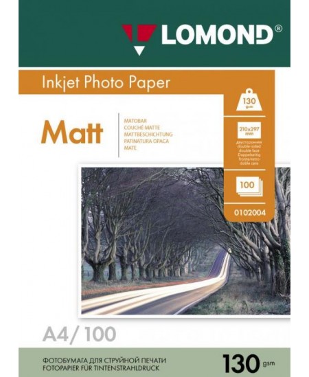 Fotopopierius LOMOND, 130 g/m2, A4, matinis, 100 lapų