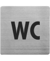 Nerūsējošā tērauda uzlīme WC, 90x90mm, sudraba matēta
