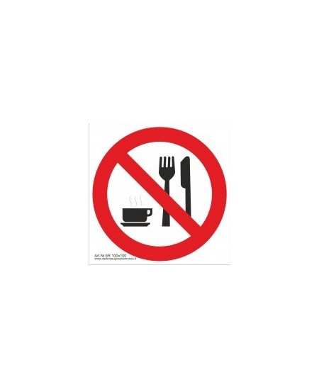 Aizlieguma drošības zīme Aizliegts ēst