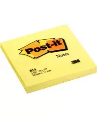 Lipnūs lapeliai POST-IT, 76x76 mm, 100 lapelių, geltoni