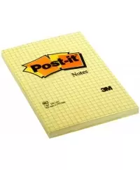 Lipnūs lapeliai užrašams Post-it® Notes, 102x152 mm, 100 lapelių, langeliais