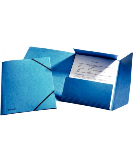 Aplankas su guma ESSELTE, kartoninis, A4, mėlynas