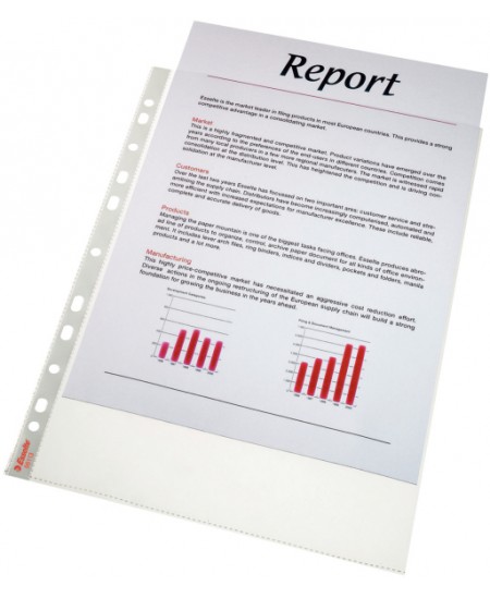Kabatiņas ESSELTE A4, 75 µm, caurspīdīgas, 100 gab.