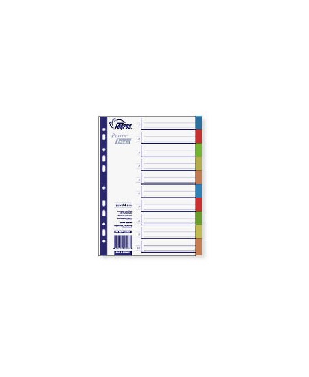 Skiriamieji lapai FORPUS, 1-10, A4, 10 spalvų