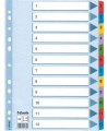 Sadalītāji dokumentiem ESSELTE, 1-12, krāsaini, A4