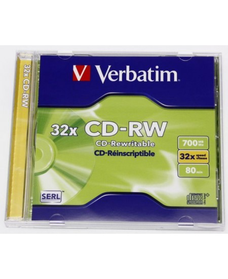 Datu nesējs VERBATIM CD-R, 700MB, 52X, biezā kastītē