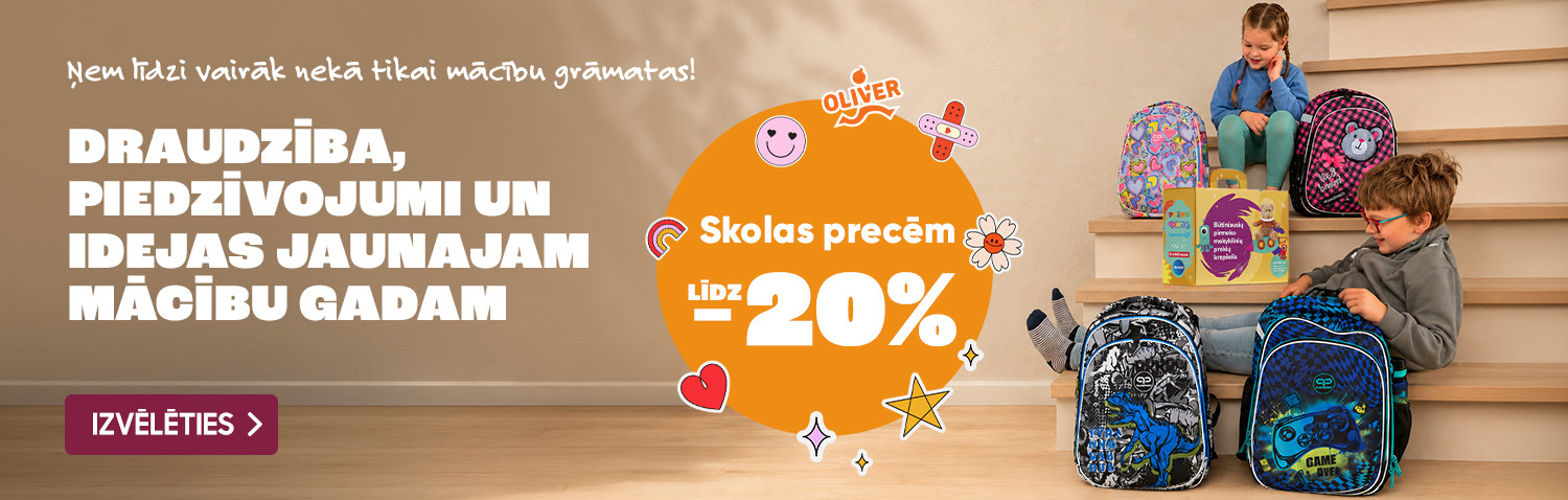 Līdz 20% atlaide skolas piederumiem